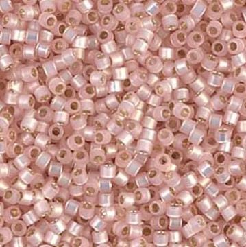 DB0624 11/0 Dyed Light Rose Silver Lined Alabaster Miyuki Delica
