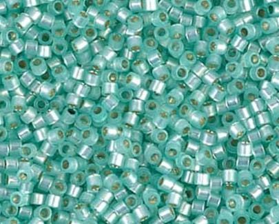 DB0626 11/0 Dyed Lt Aqua Green Silver Lined Alabaster Miyuki Delica