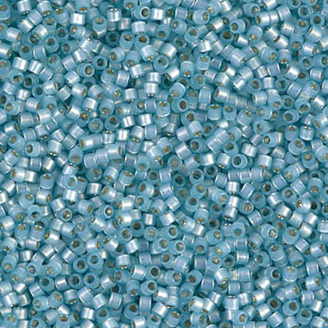 Dyed Aqua Silver Lined Alabaster Miyuki Delica 11/0 DB0628