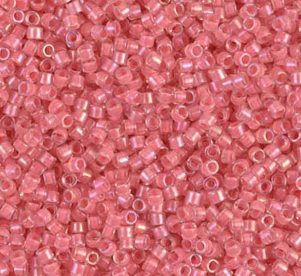 DB0070 11/0 Coral Lined Crystal Miyuki Delica