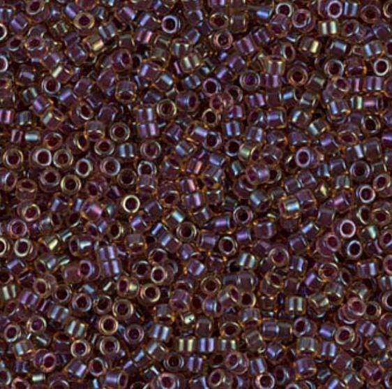 DB0061 11/0 Purple Lined Lt Topaz AB Miyuki Delica