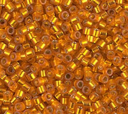 DB0681 11/0 Dyed Semi-Frost S/L Orange Miyuki Delica
