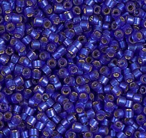 Delica, 11/0 Dyed Silver Lined Blue Zircon, DB0608 Miyuki Delica-5 grams