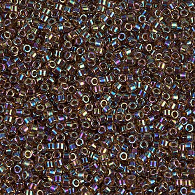 Root Beer Lined Light Topaz AB Miyuki Delica 11/0 DB0087