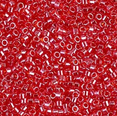 DB0098 11/0 Transparent Light Siam Luster Miyuki Delica