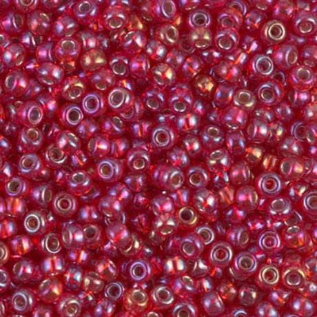 8-1010 Silverlined Flame Red AB, Miyuki Seed Bead