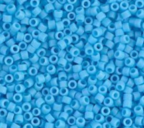 DB0755 11/0 Matte Opaque Turquoise Blue Miyuki Delica