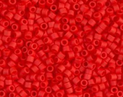 DB0757 11/0 Matte Opaque Vermillion Red Miyuki Delica