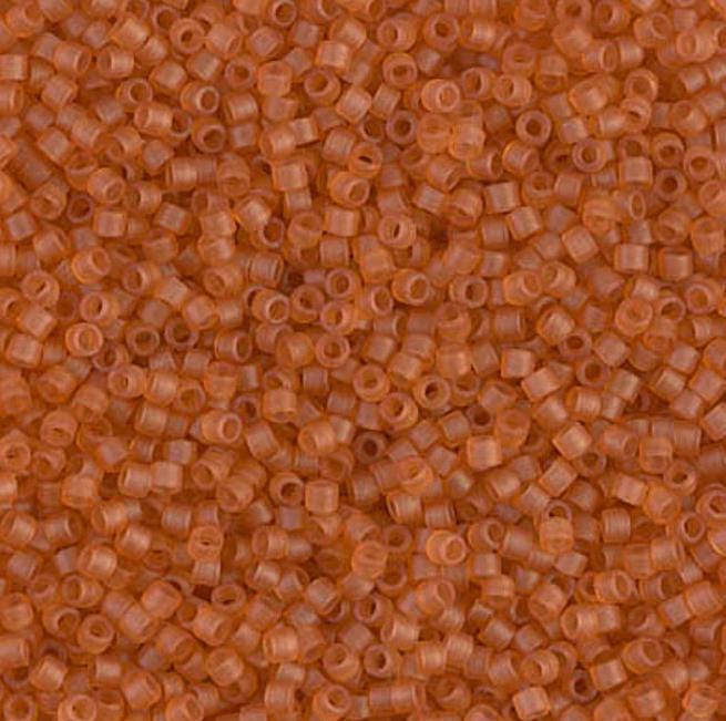 Dyed Semi-Frosted Transparent Topaz Miyuki Delica 11/0 DB0777