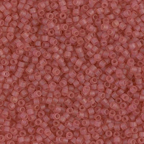 Dyed Semi-Frosted Transparent Dark Rose Miyuki Delica 11/0 DB0778