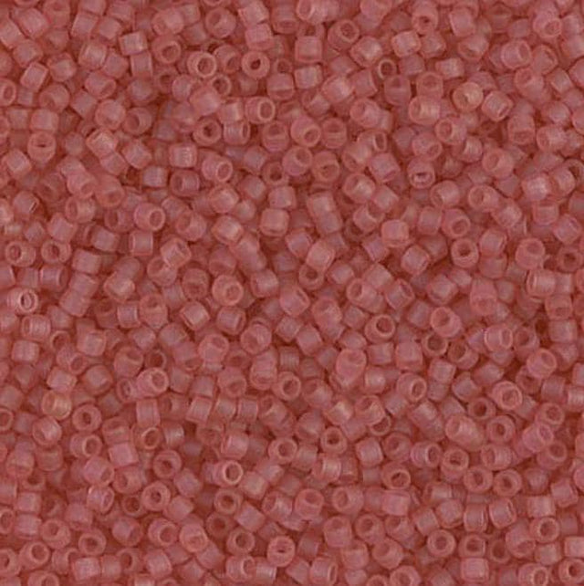 Dyed Semi-Frosted Transparent Dark Rose Miyuki Delica 11/0 DB0778