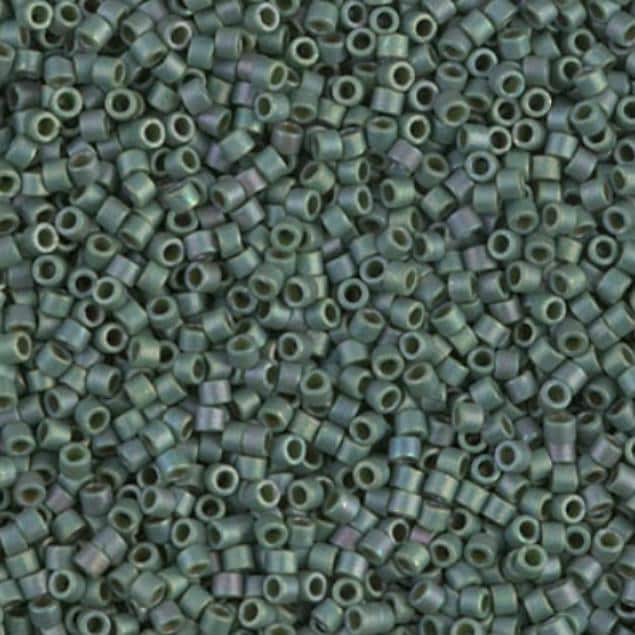 DB0373 11/0 Matte Metallic Sage Green Luster Miyuki Delica