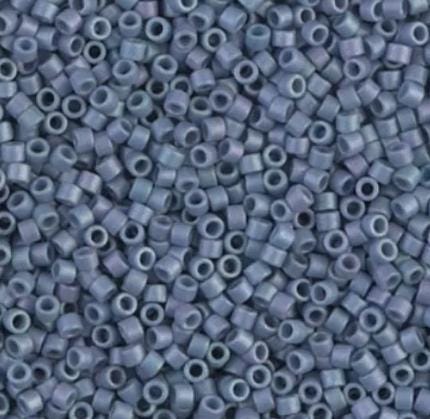 DB0376 11/0 Matte Metallic Steel Blue Luster Miyuki Delica