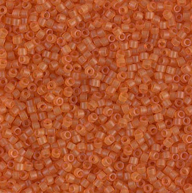 Dyed Semi-Frosted Transparent Amber Miyuki Delica 11/0 DB0781