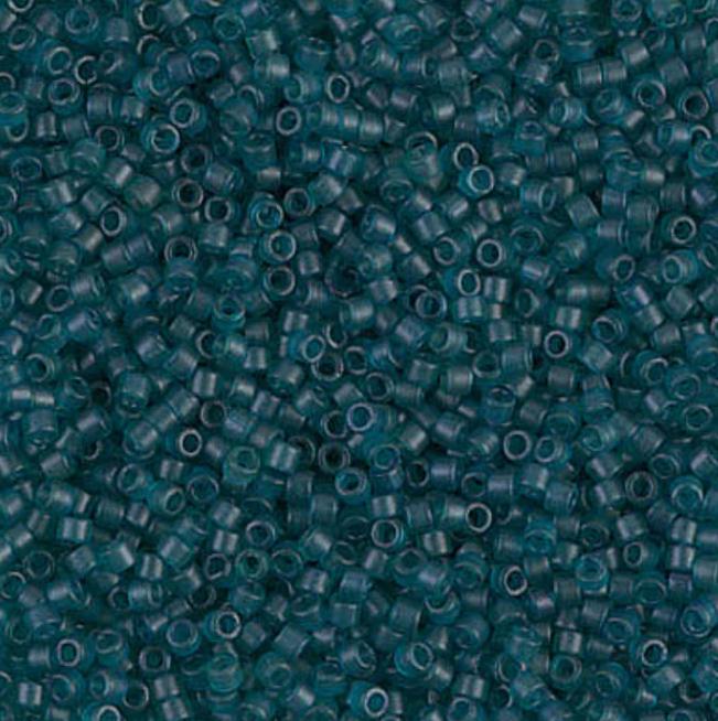 Dyed Semi-Frosted Transparent Dark Teal Miyuki Delica 11/0 DB0788