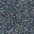 Transparent Blue Gray Rainbow Gold Luster Miyuki Delica DB0111 11/0