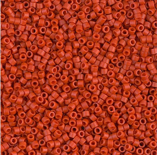 Dyed Semi-Frosted Opaque Cinnabar Miyuki Delica 11/0 DB0795