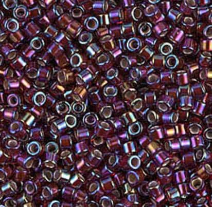 DB1694 11/0 Silver Lined Glazed Dark Cranberry AB Miyuki Delica