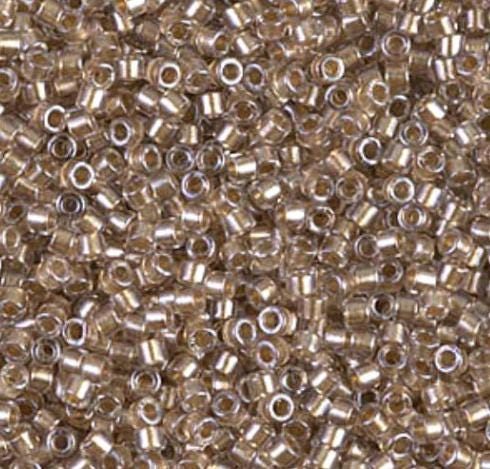 DB0901 11/0 Sparking Honey Beige Lined Crystal Miyuki Delica