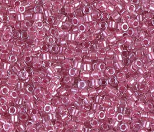 DB0902 11/0 Sparking Peony Pink Lined Crystal Miyuki Delica