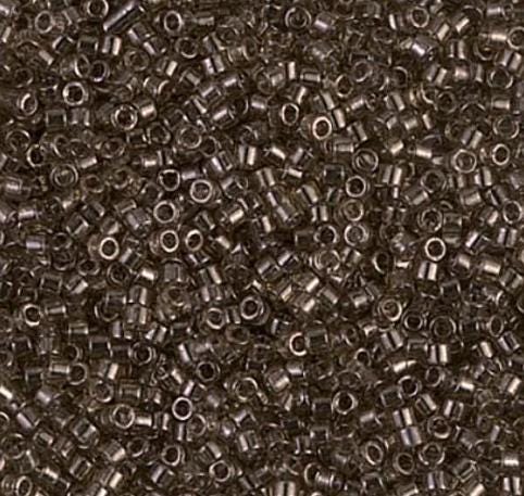 DB0123 11/0 Transparent Smoky Olive Luster 11/0 Miyuki Delica