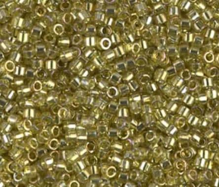 DB0124 11/0 Transparent Golden Olive Luster 11/0 Miyuki Delica