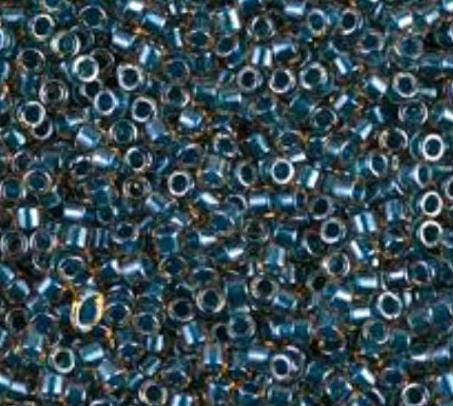 DB0921 11/0 Sparking Blue Lined Topaz Miyuki Delica