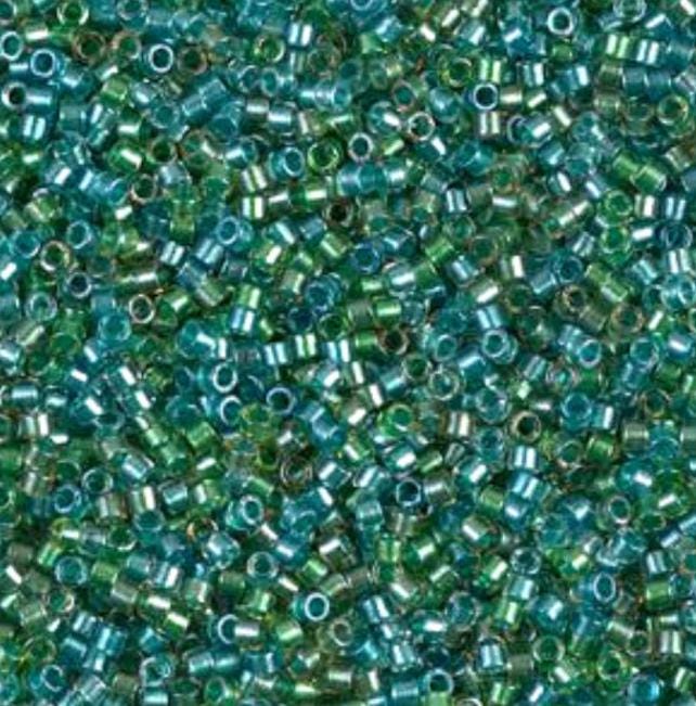 Sparkling Lined Aqua Fresco Mix Miyuki Delica DB0984 11/0