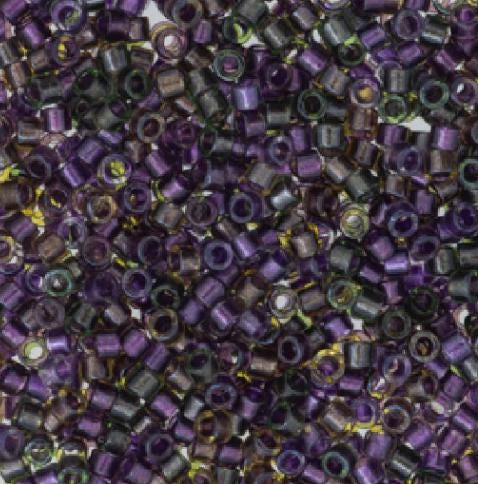 DB0991 11/0 Sparkling Lined Violet Dusk Mix Miyuki Delica