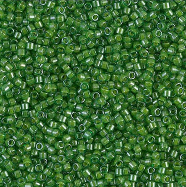 DB0274 11/0 Lined Pea Green Luster Miyuki Delica