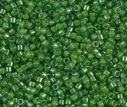 DB0274 11/0 Lined Pea Green Luster Miyuki Delica