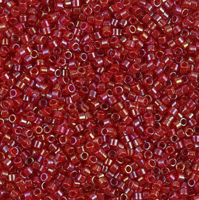 DB0295 11/0 Red Lined AB Miyuki Delica