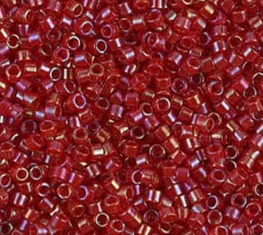 DB0295 11/0 Red Lined AB Miyuki Delica