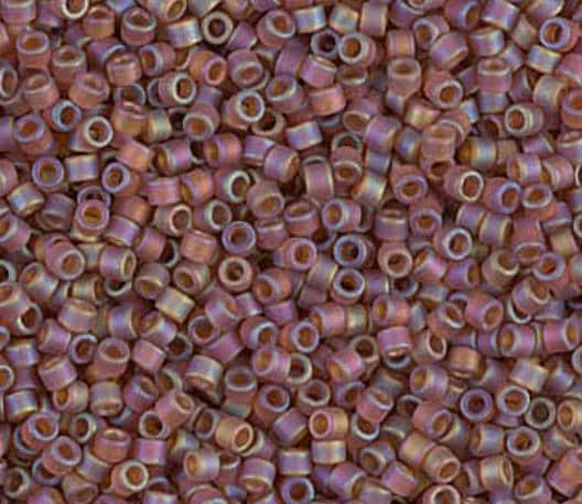 DB0853 11/0 Matte Transparent Dark Topaz AB Miyuki Delica