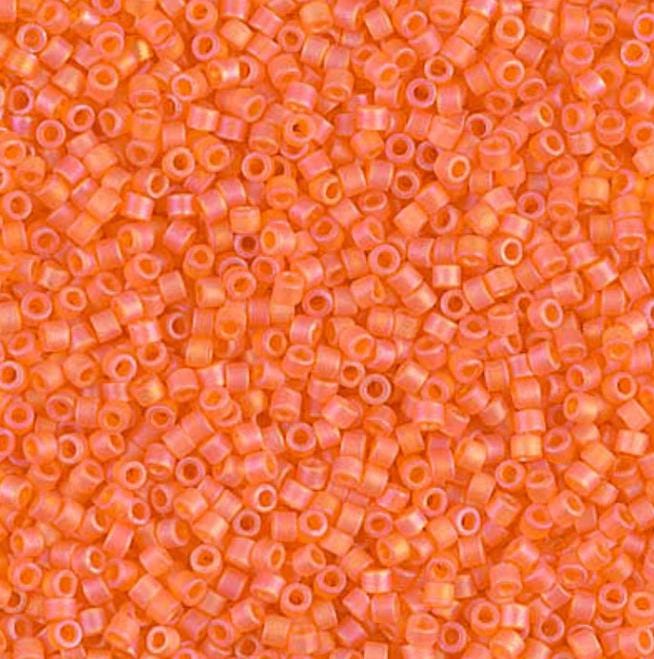 Matte Transparent Orange AB Miyuki Delica 11/0 DB0855 11/0