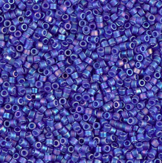 Matte Transparent Cobalt AB Miyuki Delica 11/0 DB0864