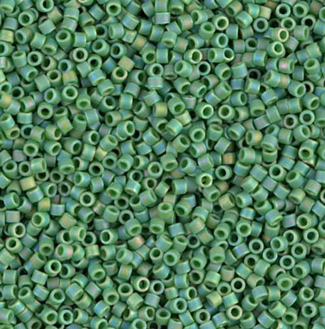 Matte Opaque Green AB Miyuki Delica 11/0 DB0877