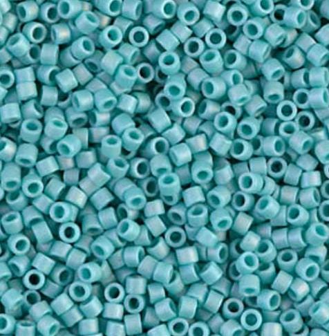 DB0878 11/0 Matte Opaque Turquoise Green AB Miyuki Delica