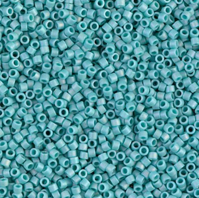 Matte Opaque Turquoise Green AB Miyuki Delica 11/0 DB0878