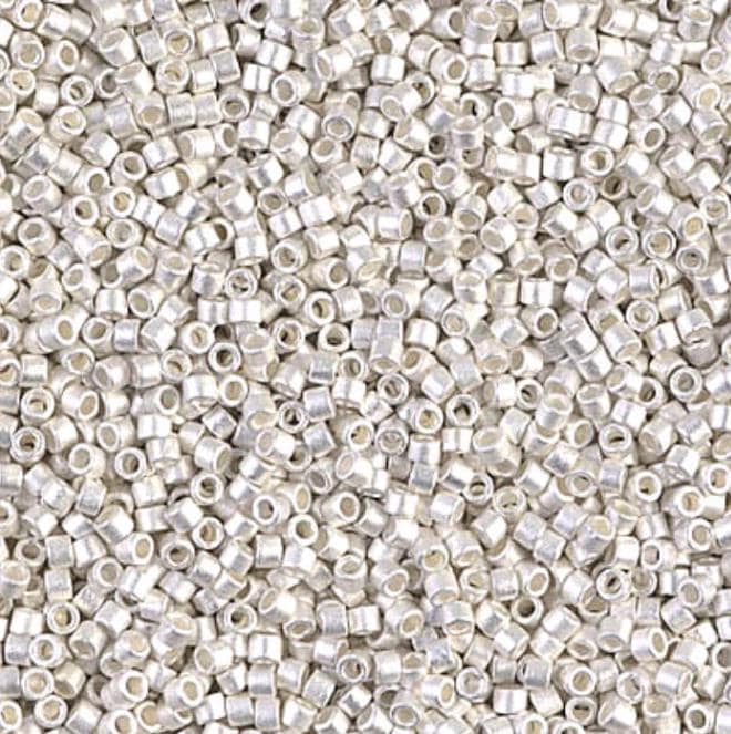 Matte Sterling Plated Miyuki Delica DB0551F 11/0