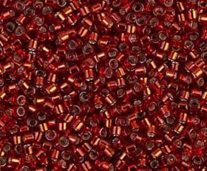DB0603 11/0 Dyed Silver Lined Brick Red Miyuki Delica