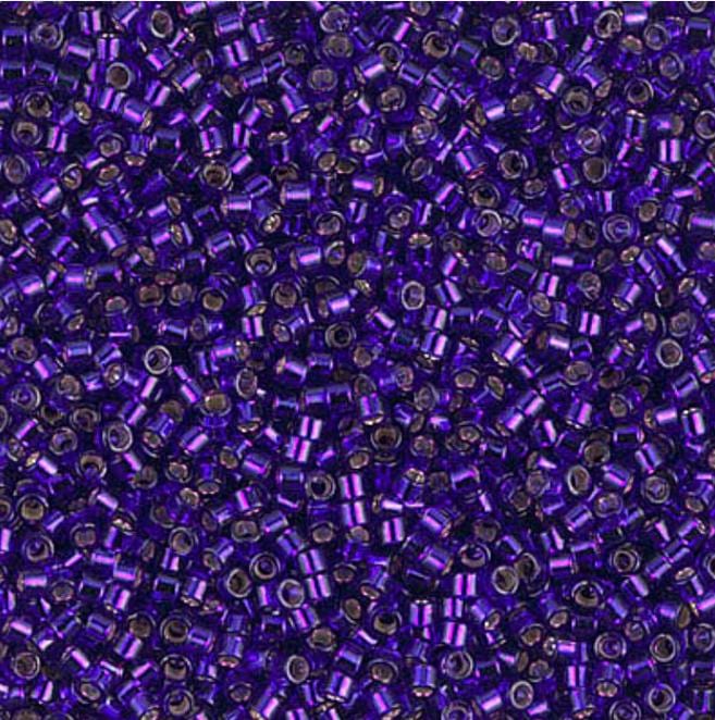 Dyed Silver Lined Dark Violet Miyuki Delica 11/0 DB0610