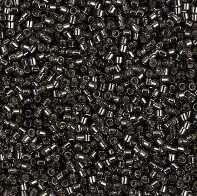 Dyed Silver Lined Dark Gray Miyuki Delica 11/0 DB0613