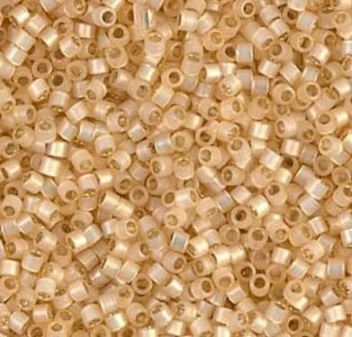 DB0621 11/0 Dyed Lt Apricot Silver Lined Alabaster Miyuki Delica