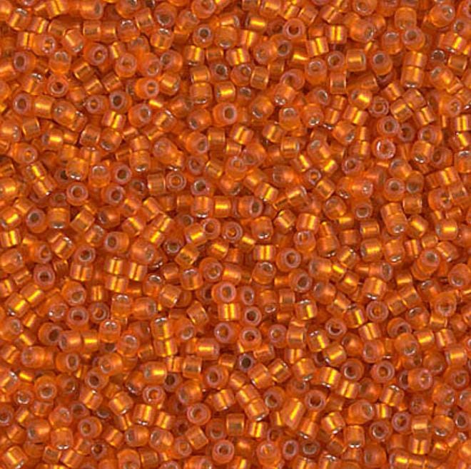 Dyed Semi-Frost S/L Dark Orange Miyuki Delica 11/0 DB0682