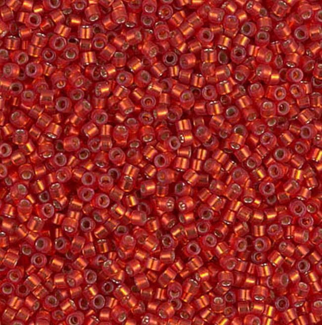 Dyed Semi-Frost S/L Red Orange Miyuki Delica 11/0 DB0683