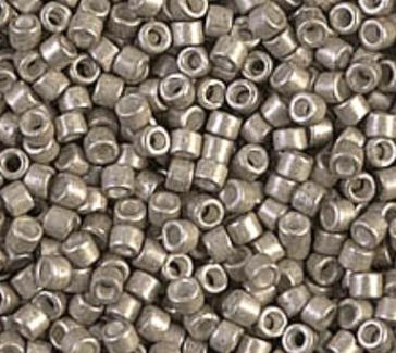 DB1159 11/0 Galvanized Semi-Frosted Pewter Miyuki Delica