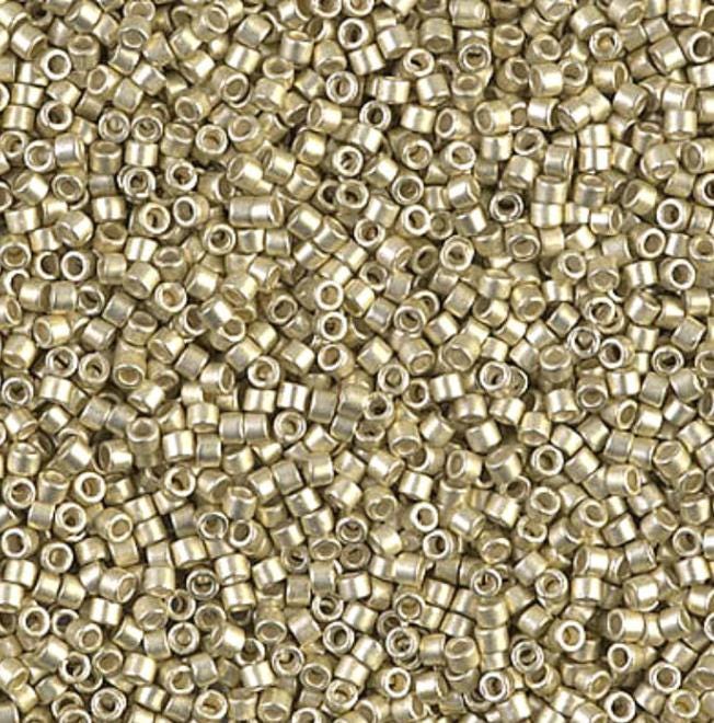 Galvanized Semi-Frosted Silver Miyuki Delica 1/0 DB1151