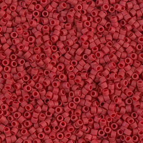 DB0796 11/0 Dyed Semi-Frosted Opaque Red Miyuki Delica