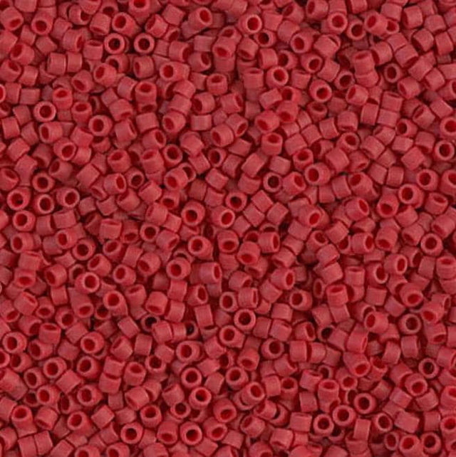 DB0796 11/0 Dyed Semi-Frosted Opaque Red Miyuki Delica